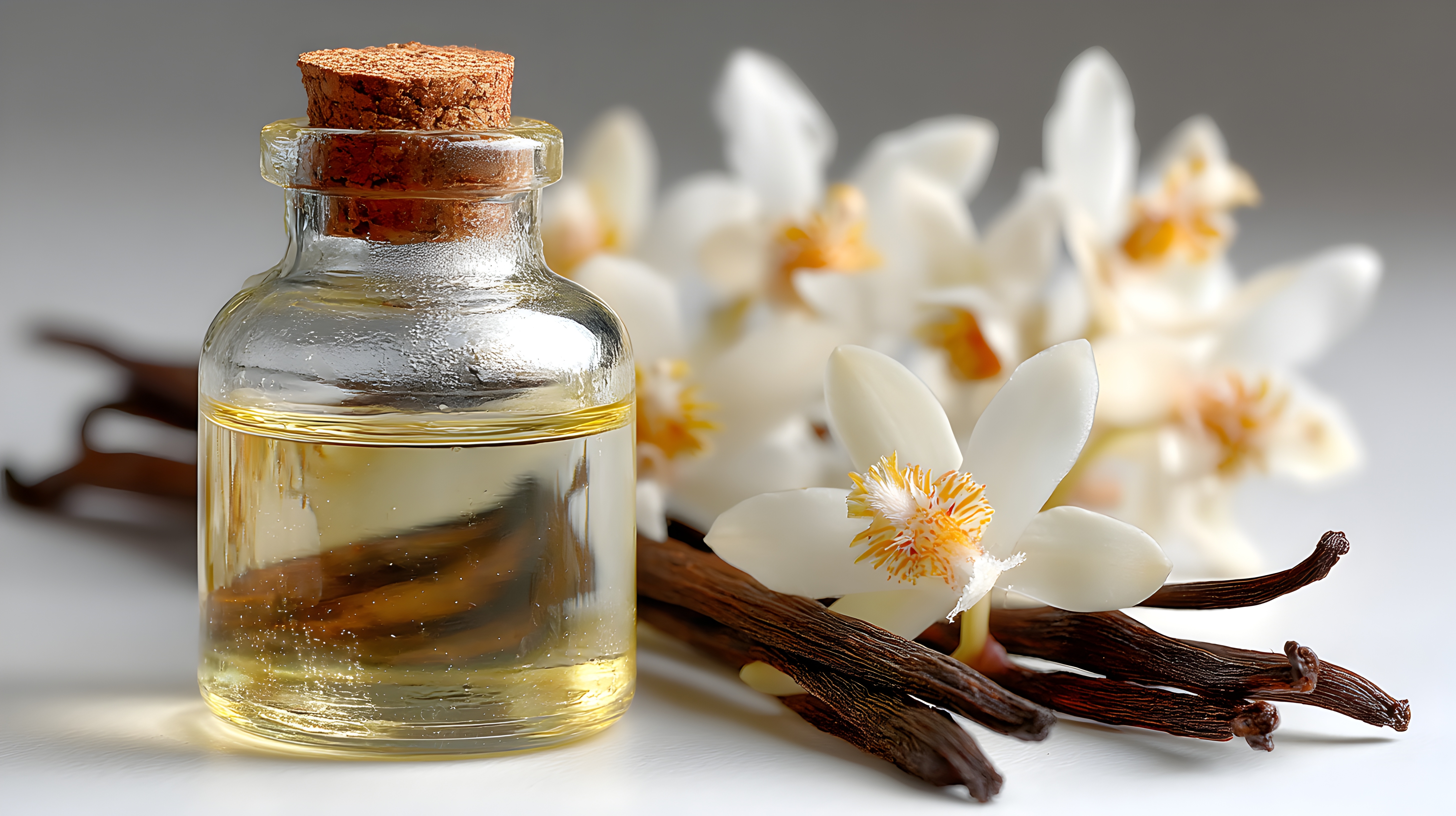 Vanilla, vanilla beans & flowers