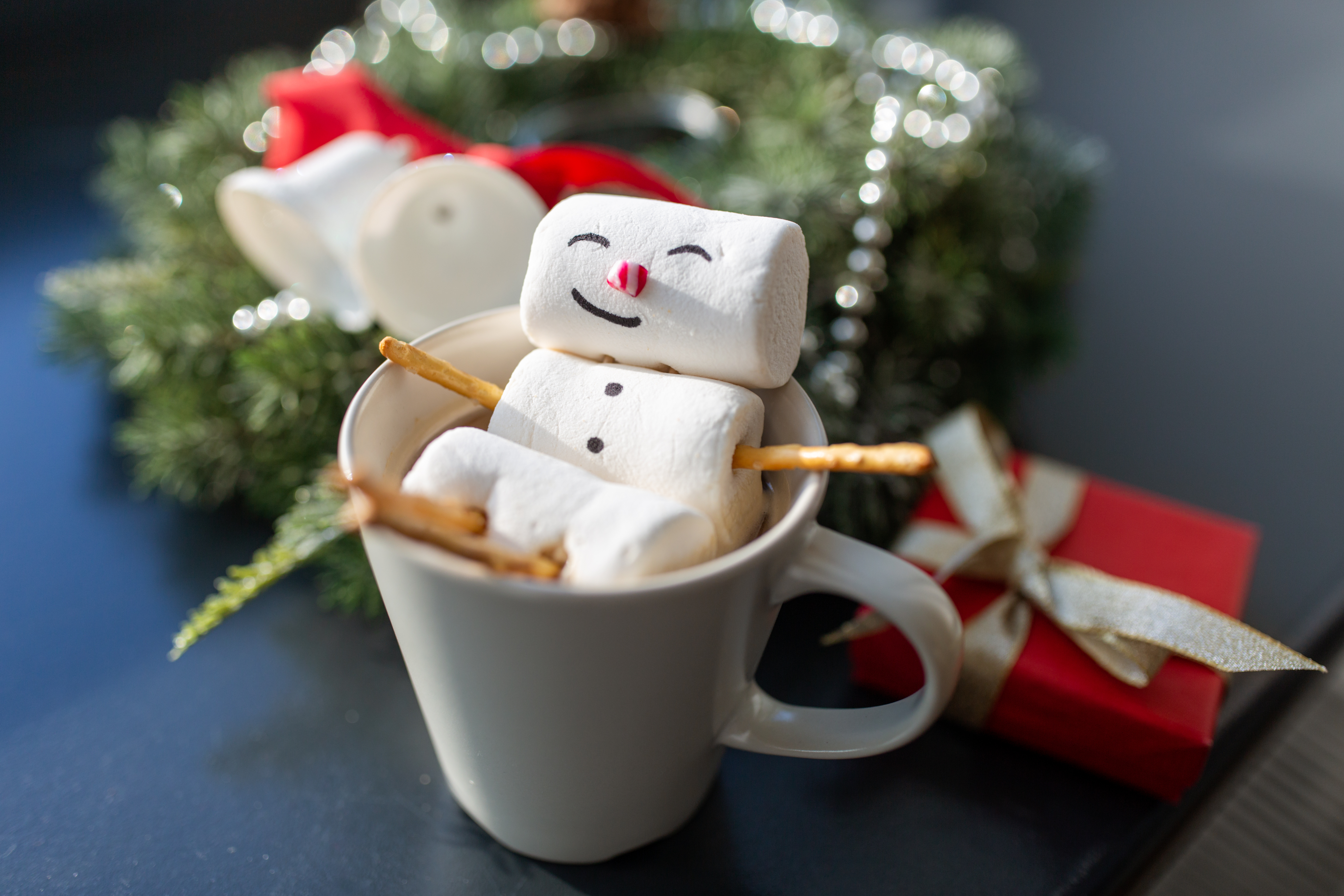 Snowman in a cup