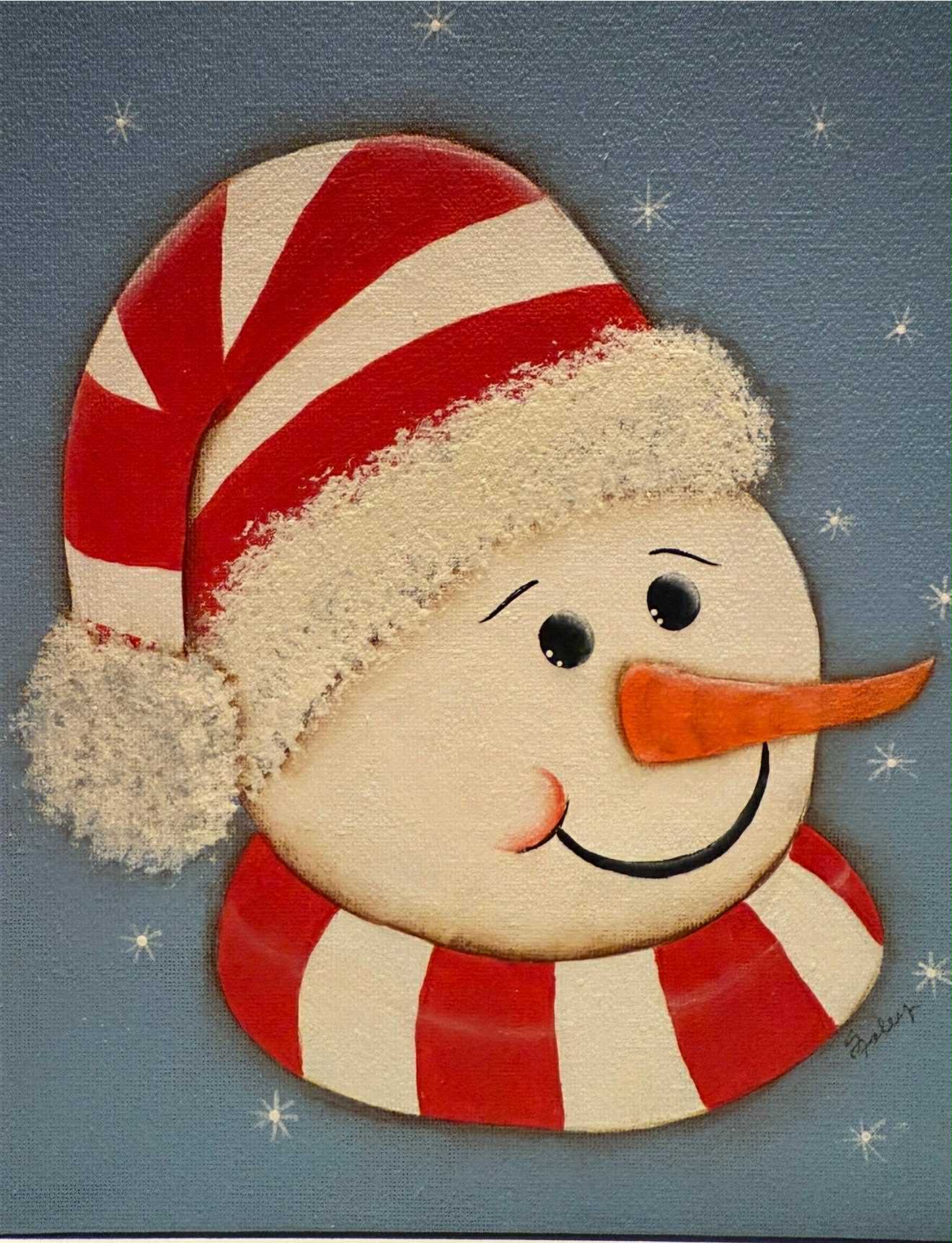 Painting of a snowman